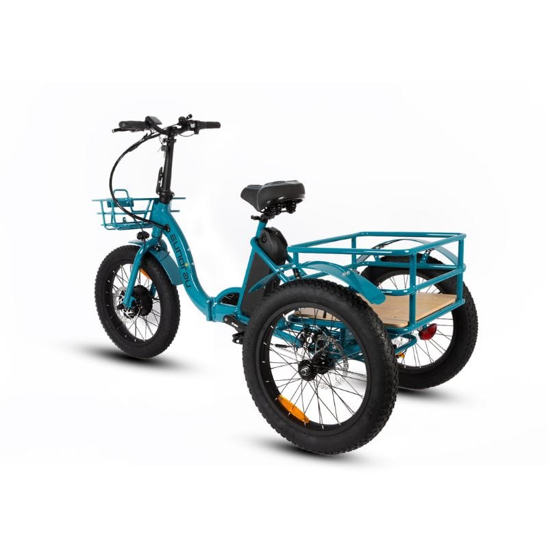 Eunorau New Trike Step-Thru Foldable E-Trike - Teal 4 | Ebike Boomers LLC