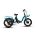 Eunorau New Trike Step-Thru Foldable E-Trike - Teal 3 | Ebike Boomers LLC