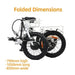 Eunorau New Trike Step-Thru Foldable E-Trike - Folded Dimensions | Ebike Boomers LLC