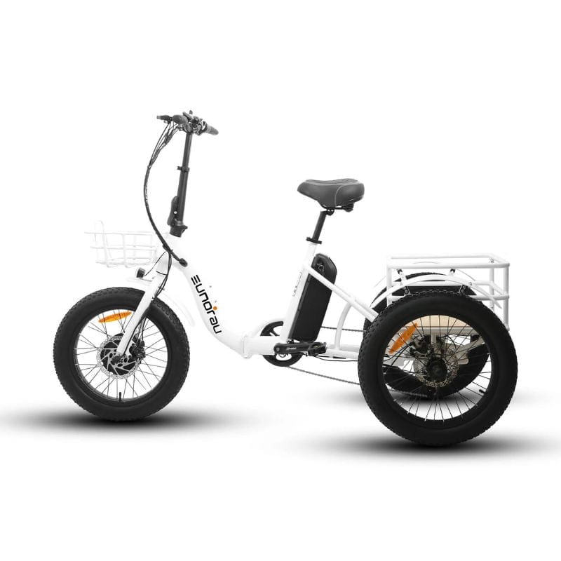 Eunorau New Trike Step-Thru Foldable E-Trike - White 3 | Ebike Boomers LLC