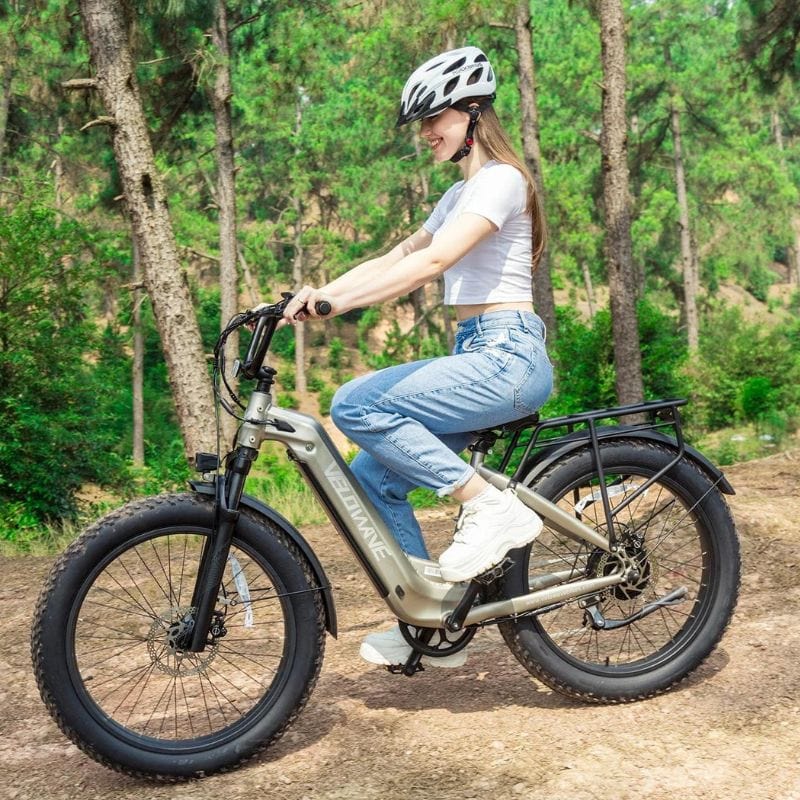 Velowave Ranger 2.0 Fat Tire Step-Thru All-Terrain E-Bike Silver 4 | Ebike Boomers LLC